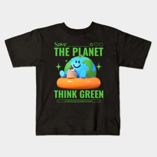 Save The Planet Go Green Earth Day Environmentalist Environment Kids T-Shirt